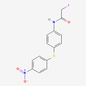 2-Iodo-N-{4-[(4-nitrophenyl)sulfanyl]phenyl}acetamide