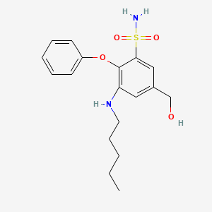 5-(Hydroxymethyl)-3-(pentylamino)-2-phenoxybenzene-1-sulfonamide