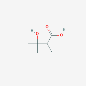 molecular formula C7H12O3 B1453598 2-(1-羟基环丁基)丙酸 CAS No. 1248668-73-6