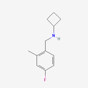 molecular formula C12H16FN B1453599 N-[(4-fluoro-2-methylphenyl)methyl]cyclobutanamine CAS No. 1248048-77-2