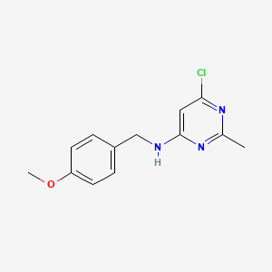 molecular formula C13H14ClN3O B1453600 6-chloro-N-(4-methoxybenzyl)-2-methylpyrimidin-4-amine CAS No. 1253574-21-8