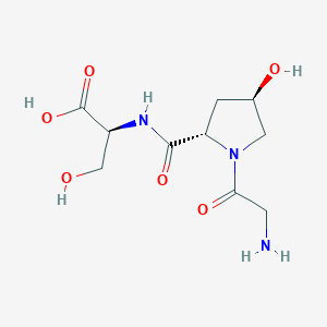 molecular formula C10H17N3O6 B14536013 Glycyl-(4R)-4-hydroxy-L-prolyl-L-serine CAS No. 62147-11-9