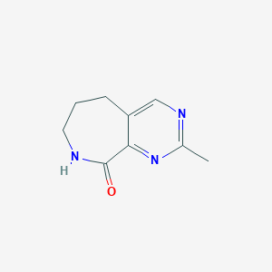 9H-Pyrimido[4,5-c]azepin-9-one, 5,6,7,8-tetrahydro-2-methyl-