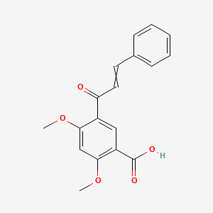 2,4-Dimethoxy-5-(3-phenylacryloyl)benzoic acid