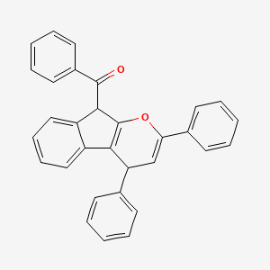 Methanone, (4,9-dihydro-2,4-diphenylindeno[2,1-b]pyran-9-yl)phenyl-