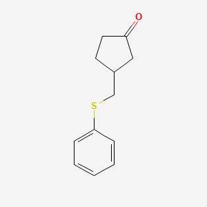 3-[(Phenylsulfanyl)methyl]cyclopentan-1-one