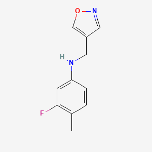 3-fluoro-4-methyl-N-(1,2-oxazol-4-ylmethyl)aniline