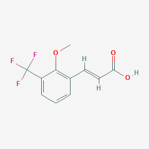molecular formula C11H9F3O3 B1453612 2-Methoxy-3-(trifluoromethyl)cinnamic acid CAS No. 1092460-72-4
