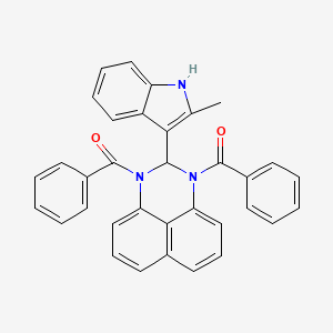 [2-(2-Methyl-1H-indol-3-yl)-1H-perimidine-1,3(2H)-diyl]bis(phenylmethanone)