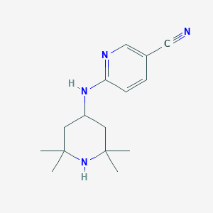 molecular formula C15H22N4 B1453615 6-[(2,2,6,6-Tetramethylpiperidin-4-yl)amino]pyridine-3-carbonitrile CAS No. 1389935-19-6