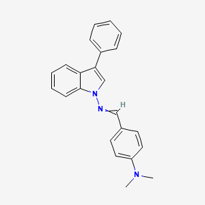 N,N-Dimethyl-4-{[(3-phenyl-1H-indol-1-yl)imino]methyl}aniline