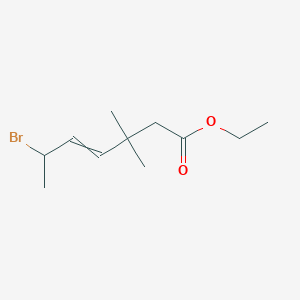 Ethyl 6-bromo-3,3-dimethylhept-4-enoate