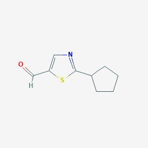 molecular formula C9H11NOS B1453620 2-环戊基噻唑-5-甲醛 CAS No. 1251104-23-0