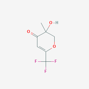 4H-Pyran-4-one, 2,3-dihydro-3-hydroxy-3-methyl-6-(trifluoromethyl)-