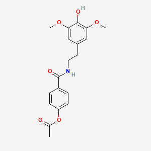 4-{[2-(4-Hydroxy-3,5-dimethoxyphenyl)ethyl]carbamoyl}phenyl acetate