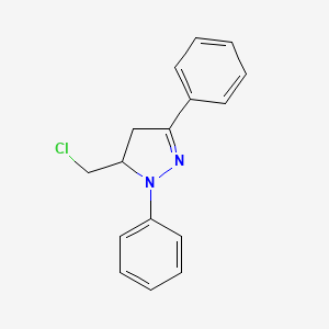 1H-Pyrazole, 5-(chloromethyl)-4,5-dihydro-1,3-diphenyl-