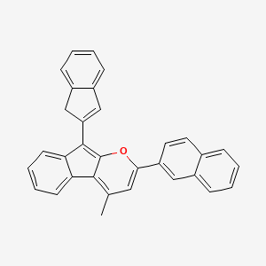 9-(1H-Inden-2-YL)-4-methyl-2-(naphthalen-2-YL)indeno[2,1-B]pyran