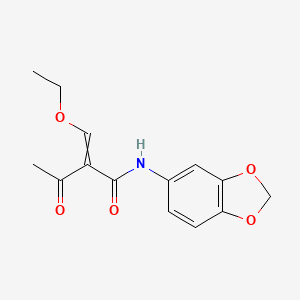 N-(2H-1,3-Benzodioxol-5-yl)-2-(ethoxymethylidene)-3-oxobutanamide