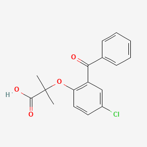 2-(2-Benzoyl-4-chlorophenoxy)-2-methylpropanoic acid