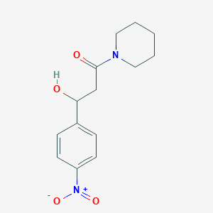 Piperidine, 1-[3-hydroxy-3-(4-nitrophenyl)-1-oxopropyl]-