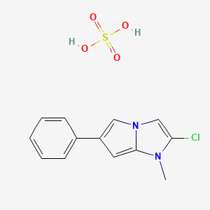 2-Chloro-1-methyl-6-phenylpyrrolo[1,2-a]imidazole;sulfuric acid