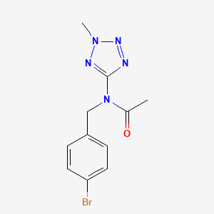 N-[(4-Bromophenyl)methyl]-N-(2-methyl-2H-tetrazol-5-yl)acetamide