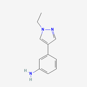 molecular formula C11H13N3 B1453645 3-(1-Ethyl-1H-pyrazol-4-YL)aniline CAS No. 1247719-87-4