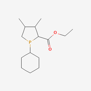 Ethyl 1-cyclohexyl-3,4-dimethylphospholane-2-carboxylate