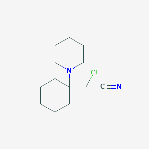 7-Chloro-6-(piperidin-1-yl)bicyclo[4.2.0]octane-7-carbonitrile