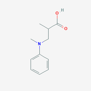 molecular formula C11H15NO2 B1453648 2-Methyl-3-[methyl(phenyl)amino]propanoic acid CAS No. 1211474-24-6