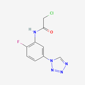 molecular formula C9H7ClFN5O B1453649 N-(2-fluoro-5-(1H-1,2,3,4-tétrazol-1-yl)phényl)-2-chloroacétamide CAS No. 1184236-16-5