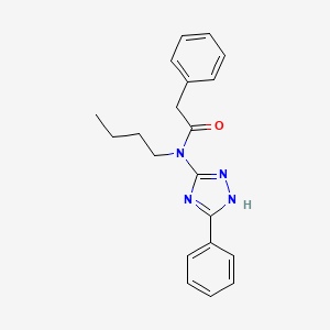 N-Butyl-2-phenyl-N-(5-phenyl-1H-1,2,4-triazol-3-yl)acetamide