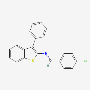 1-(4-Chlorophenyl)-N-(3-phenyl-1-benzothiophen-2-yl)methanimine