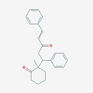 2-Methyl-2-(3-oxo-1,5-diphenylpent-4-en-1-yl)cyclohexan-1-one