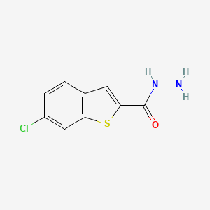 molecular formula C9H7ClN2OS B1453655 6-Chloro-1-benzothiophene-2-carbohydrazide CAS No. 87999-22-2