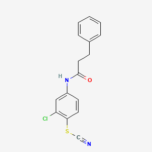 2-Chloro-4-[(3-phenylpropanoyl)amino]phenyl thiocyanate