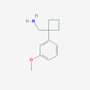 molecular formula C12H17NO B1453658 (1-(3-Methoxyphenyl)cyclobutyl)methanamine CAS No. 92902-95-9