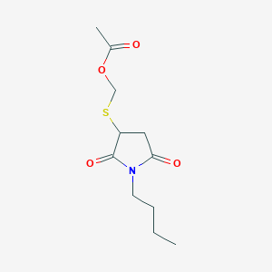 [(1-Butyl-2,5-dioxopyrrolidin-3-yl)sulfanyl]methyl acetate