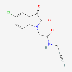 molecular formula C13H9ClN2O3 B1453662 2-(5-chloro-2,3-dioxo-2,3-dihydro-1H-indol-1-yl)-N-(prop-2-yn-1-yl)acetamide CAS No. 1020956-98-2