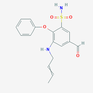 3-[(But-2-en-1-yl)amino]-5-formyl-2-phenoxybenzene-1-sulfonamide