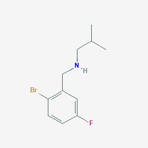 molecular formula C11H15BrFN B1453663 (2-溴-5-氟苄基)-异丁胺 CAS No. 1021071-84-0