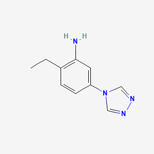 molecular formula C10H12N4 B1453664 2-Ethyl-5-(4H-1,2,4-triazol-4-YL)aniline CAS No. 1082766-55-9