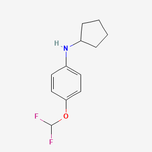 molecular formula C12H15F2NO B1453665 N-cyclopentyl-4-(difluoromethoxy)aniline CAS No. 1042523-61-4