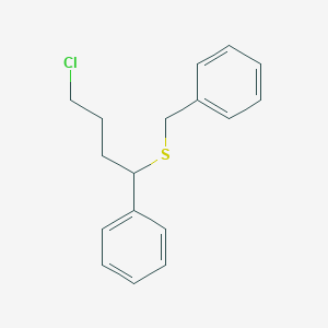 Benzene, [[(4-chloro-1-phenylbutyl)thio]methyl]-