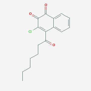 1,2-Naphthalenedione, 3-chloro-4-(1-oxoheptyl)-