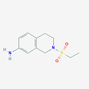 molecular formula C11H16N2O2S B1453677 2-(乙磺酰基)-1,2,3,4-四氢异喹啉-7-胺 CAS No. 1018509-89-1