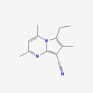 Pyrrolo[1,2-a]pyrimidine-8-carbonitrile, 6-ethyl-2,4,7-trimethyl-