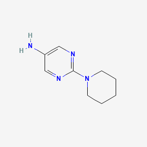 molecular formula C9H14N4 B1453681 2-哌啶-1-基嘧啶-5-胺 CAS No. 1086378-61-1