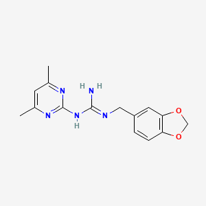 N-(1,3-Benzodioxol-5-ylmethyl)-N'-(4,6-dimethylpyrimidin-2-yl)guanidine