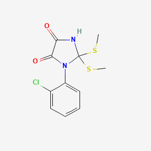 1-(2-Chlorophenyl)-2,2-bis(methylsulfanyl)imidazolidine-4,5-dione